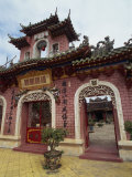 Exterior of a Chinese Temple with Ornate Roof and Walls in Hoi An, Vietnam, Southeast Asia Photographic Print by Wright Alison