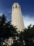 Low Angle View of the Coit Tower, Telegraph Hill, San Francisco, California, USA Photographic Print by Wright Alison