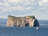 Perce Rock, Ile De Bonaventure, Gaspe Peninsula, Province of Quebec, Canada, North America Photographic Print by Snell Michael