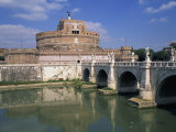 Ponte S Angelo over the River Tevere and the Castel S Angelo in Rome, Lazio, Italy, Europe Photographic Print by Merten Hans Peter