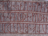 Runic Stone Erected by Ake in Memory of His Borther Ulf Circa 1000Ad, Lund, Sweden, Scandinavia Photographic Print by Ryan Peter