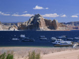Boats Used for Recreation Moored in Wahweap Marina on Lake Powell in Arizona, USA Photographic Print by Tomlinson Ruth