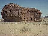 Rock Tombs in Sandstone Inselberg, Mada'In Salih, Saudi Arabia, Middle East Photographic Print by Ryan Peter