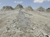 Active Mud Flow, in the Firuze Crater, Gobustan, Baku, Azerbaijan, Central Asia Photographic Print by Waltham Tony