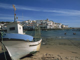Fishing Boat on the Beach in Small Fishing Village Near Portimao, Ferragudo, Algarve, Portugal Photographic Print by Teegan Tom
