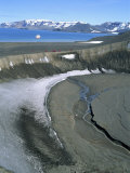 Tourists on Rim of Volcano, Deception Island, Antarctic Peninsula, Antarctica, Polar Regions Photographic Print by Renner Geoff