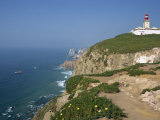 Lighthouse and Coast at Cabo Da Roca, the Most Westerly Point of Continental Europe, Portugal Photographic Print by Pate Jenny