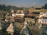 View over the Pashupatinath Temple in the City, Kathmandu, Nepal Photographic Print by Wilson Ken