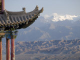 Decoration on 600 Year Old Tower, Jiayuguan Fort, Jiayuguan, Gansu, China Photographic Print by Porteous Rod
