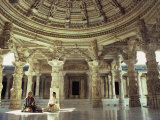 Interior of Vimal Vasahi Temple Built in the 11th Century, Mount Abu, Rajasthan State, India Photographic Print by Wilson John Henry Claude