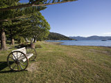 Seat at Furneaux Lodge, Marlborough Sounds, South Island, New Zealand, Pacific Photographic Print by Smith Don