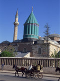 Horse and Cart Passes the Mevlana Tekke Museum, Konya, Anatolia, Turkey Photographic Print by Woolfitt Adam