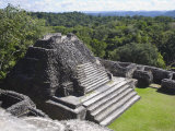 Plaza B Temple, Mayan Ruins, Caracol, Belize, Central America Photographic Print by Jane Sweeney