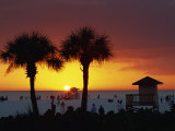 Sunset from Siesta Beach, Siesta Key, Sarasota, Florida, United States of America, North America Photographic Print by Tomlinson Ruth