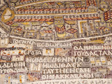 Mosaics Showing Map of Palestine, St. George Orthodox Christian Church, Madaba, Jordan, Middle East Photographic Print by Tondini Nico