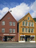 Traditional Wooden Building Facades, Used as Shops, Bryggen, Norway, Scandinavia, Europe Photographic Print by Richardson Rolf