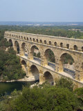 Roman Aqueduct, the Pont Du Gard, UNESCO World Heritage Site, in the Languedoc Roussillon, France Photographic Print by Scholey Peter