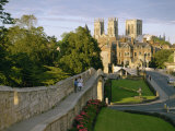 Old City Wall and York Minster, York, Yorkshire, England, United Kingdom, Europe Photographic Print by Scholey Peter