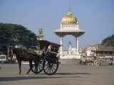 Horse and Cart, Mysore, Karnataka State, India Photographic Print by Jane Sweeney