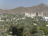 Fort in Palmery on Edge of Modern Oasis Town, Bahla, Oman, Middle East Photographic Print by Waltham Tony