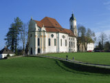 Wieskirche Near Steingaden, Bavaria, Germany, Europe Photographic Print by Merten Hans Peter