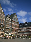 Outdoor Cafes in the Romer Area, Frankfurt Am Main, Germany, Europe Photographic Print by Tovy Adina