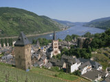 Aerial View over the Town of Bacharach and the Rhine River, Rhineland, Germany, Europe Photographic Print by Merten Hans Peter