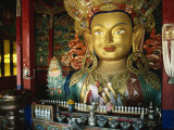 Maitreya Statue, 15M Tall, Tikse Gompa, Ladakh, India Photographie par Strachan James