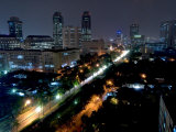 Cityscape at Night, Jakarta, Indonesia, Southeast Asia Fotografie-Druck von Porteous Rod