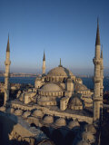 Blue Mosque at Dusk, Istanbul, Turkey, Europe Photographic Print by Wilson John Henry Claude