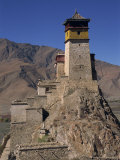Exterior of Tower at Yumbu Lhakang, the Oldest Dwelling in Tibet, Central Valley of Tibet, China Photographic Print by Wright Alison