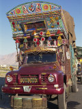 Decorated Truck, Typical of Those on the Karakoram Highway in Pakistan Photographic Print by Wright Alison