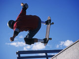 Skateboarder in Action on the Vert Photographic Print