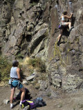Rock Climbers Begin an Ascend Lámina fotográfica