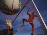 Soccer Goalie in Action Photographic Print