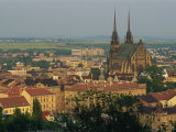 Cathedral and Skyline of the City of Brno in South Moravia, Czech Republic, Europe Photographie par Strachan James