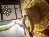 Buddhist Temple Door, Ganzi, Sichuan, China Photographic Print by Porteous Rod