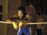 Boxer Resting after Training Session, Paris, France Photographic Print