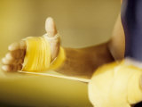 Detail of Boxer Wraping His Hands, New York, New York, USA Photographic Print