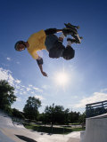 Skateboarder in Action on the Vert Photographic Print