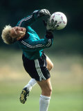 Soccer Goalie in Action Photographic Print