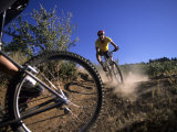 Cyclist in a Mountain Biking Race, Denver, Colorado, USA Photographic Print