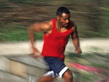 Male Runner Training, New York, New York, USA Photographic Print