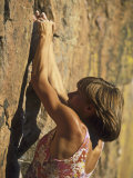 Female Rock Climber Lámina fotográfica