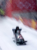 Two Man Bobsled in Action, Torino, Italy Photographic Print by Chris Trotman