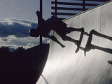 Skateboarder in Action on the Vert Photographic Print