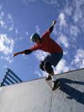 Skateboarder in Action on the Vert Photographic Print