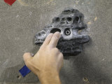 Detail of Hand on Wall Climbing Grip Lámina fotográfica