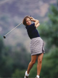 Woman Golfer in Action Photographic Print by Chris Trotman