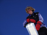 Portait of Young Male Snowboarder Lámina fotográfica